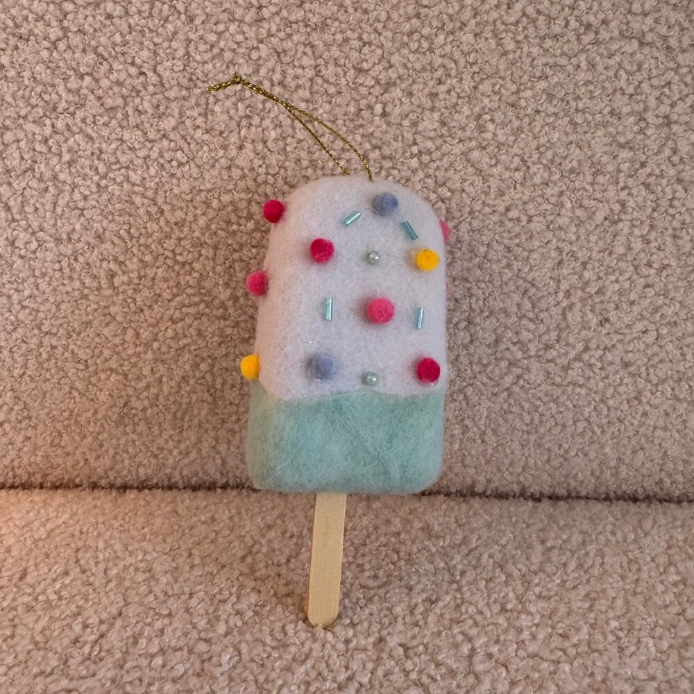 Felt Ice Cream Bar with Sprinkles Christmas Ornament - Wondershop
